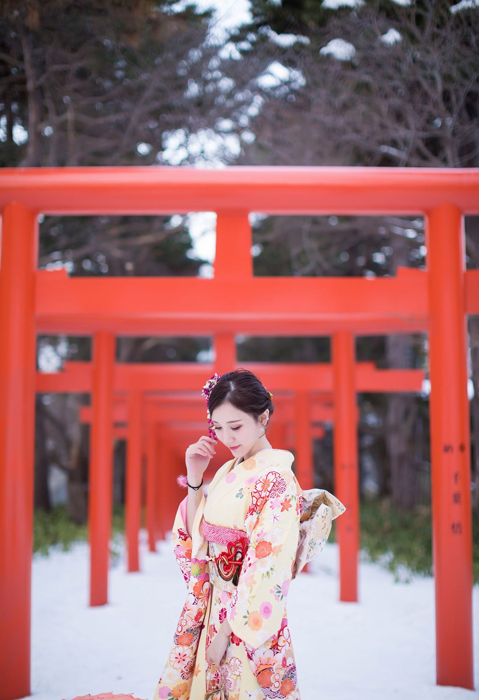 清纯美女淼淼萌萌哒北海道性感旅拍